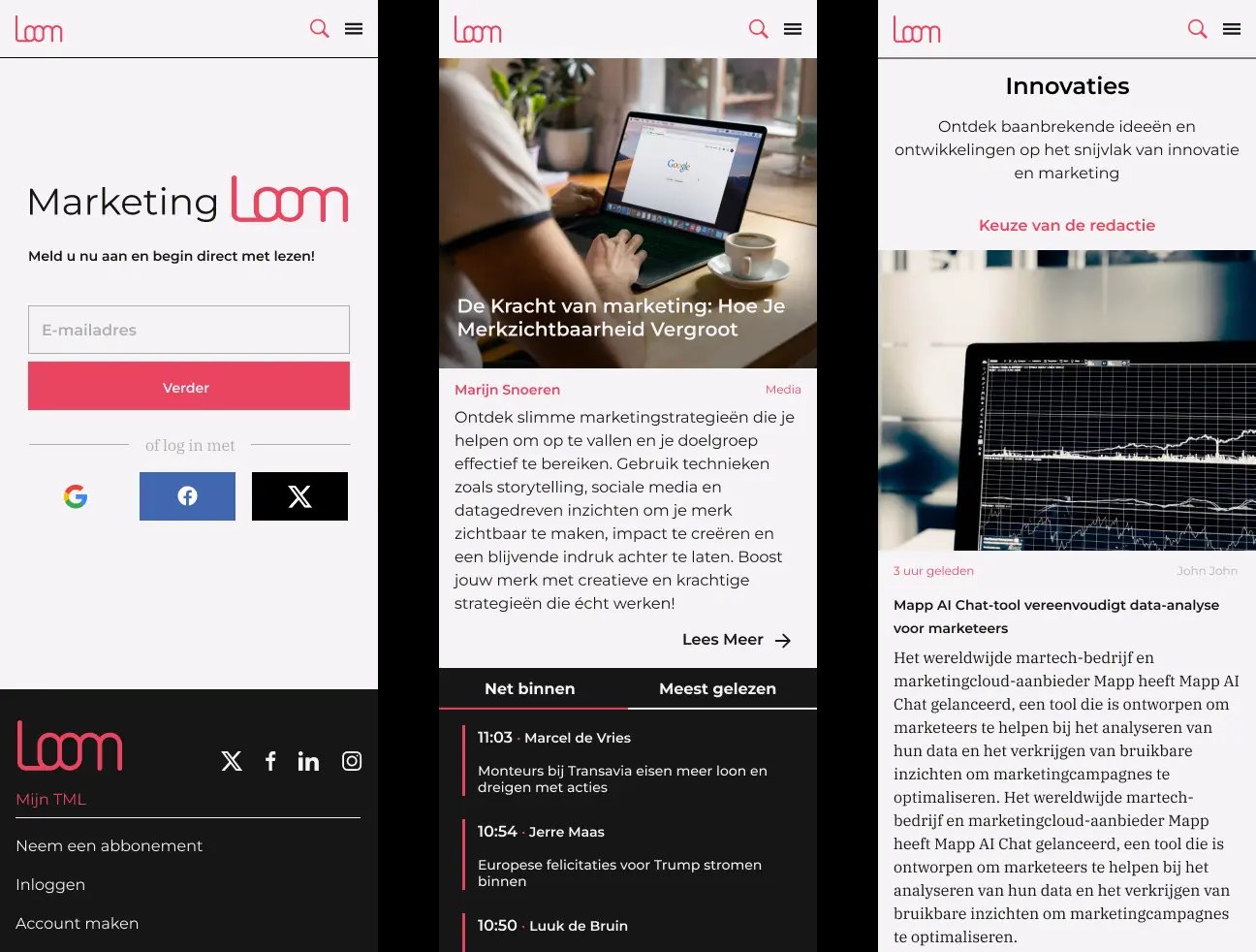 Marketing Loom mobiel